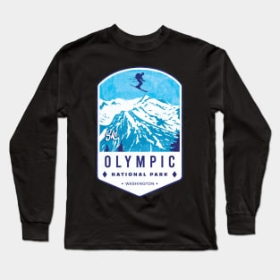 Olympic National Park Ski Badge Long Sleeve T-Shirt